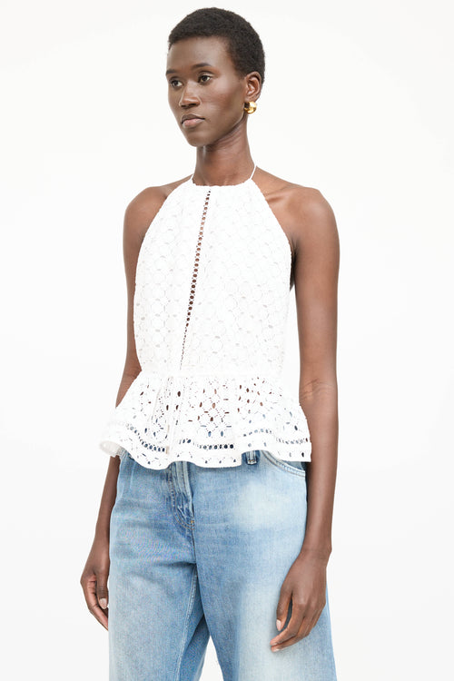 Zimmermann Floral Lace Halter Top