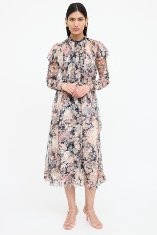 Zimmermann Floral Sheer Layered Dress