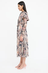 Zimmermann Floral Sheer Layered Dress