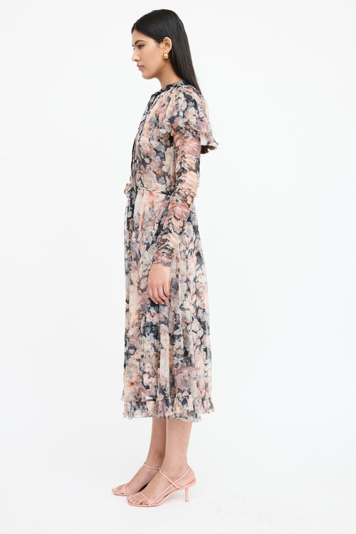 Zimmermann Floral Sheer Layered Dress