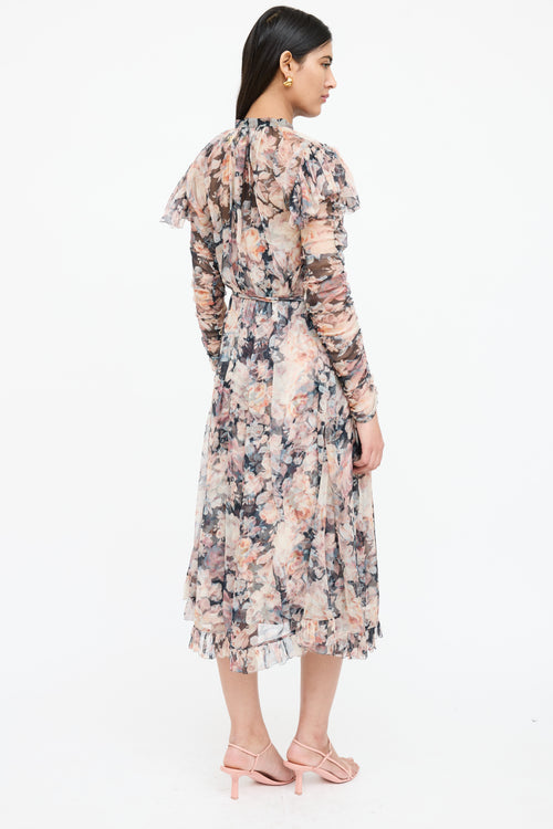 Zimmermann Floral Sheer Layered Dress