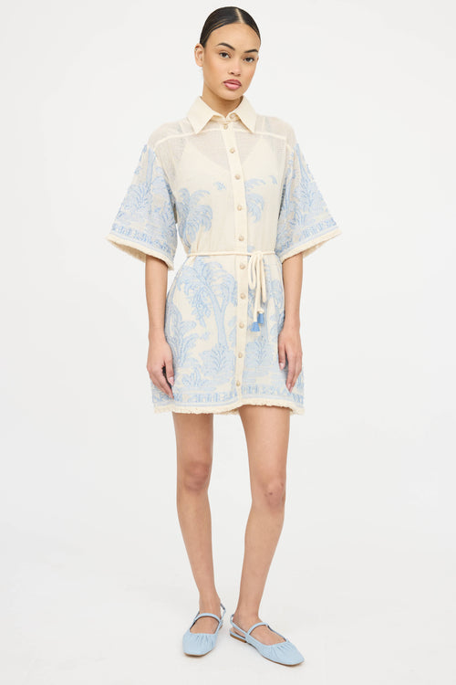 Zimmermann Floral Woven Belted Dress