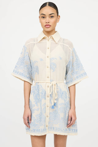 Zimmermann Floral Woven Belted Dress