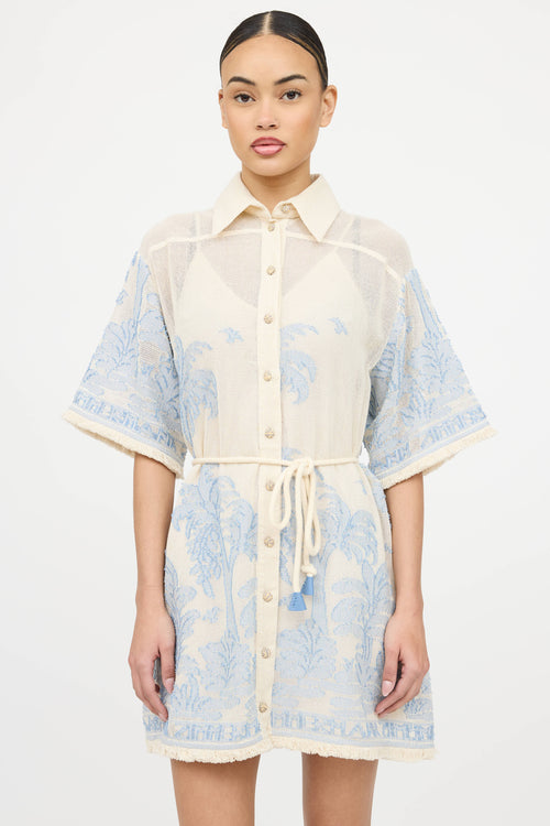 Zimmermann Floral Woven Belted Dress