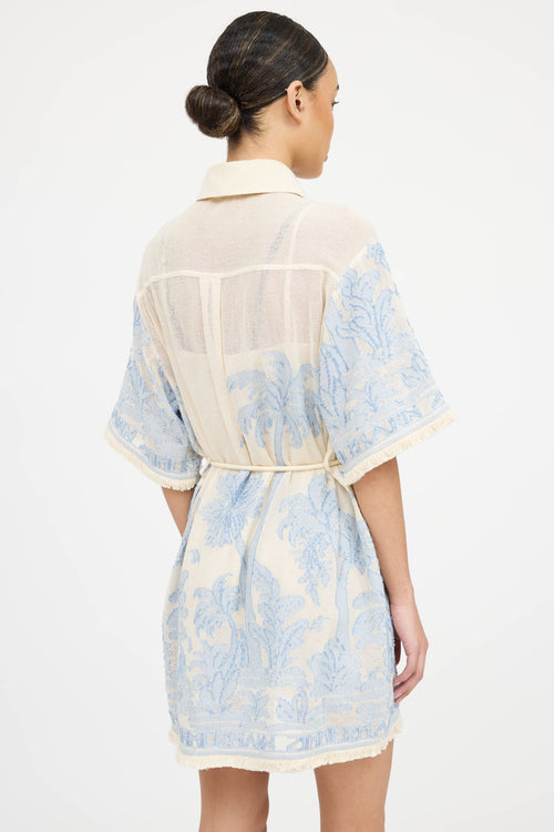 Zimmermann Floral Woven Belted Dress