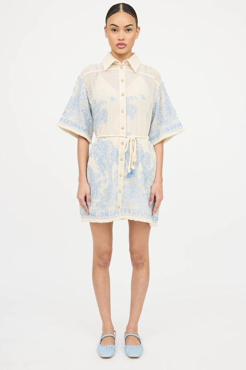 Zimmermann Floral Woven Belted Dress