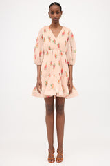 Zimmermann Floral Accordion Pleat Dress