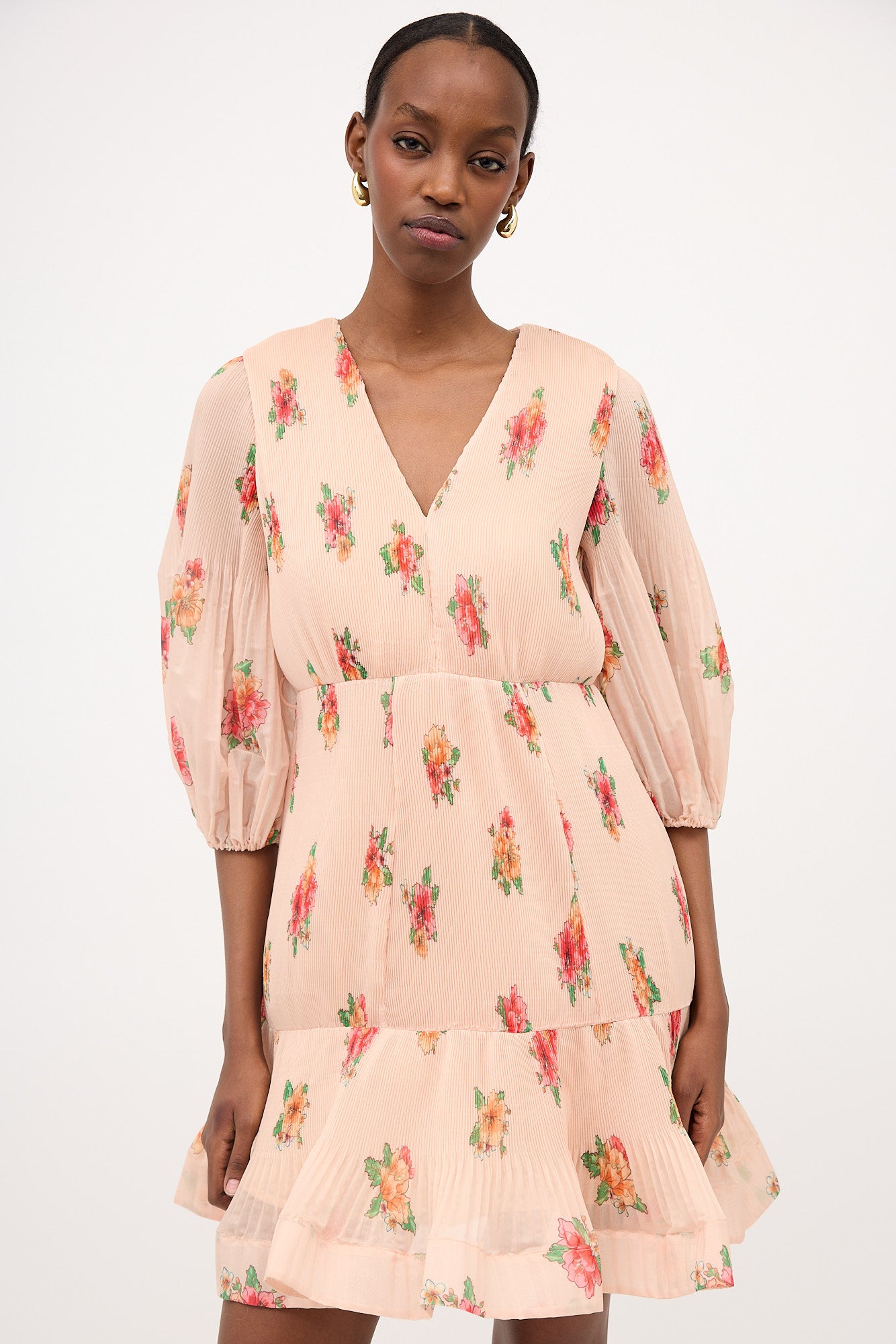 Zimmermann // Floral Accordion Pleat Dress VSP Consignment Zimmermann // Floral Accordion Pleat Dress VSP Consignment