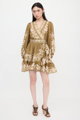 Zimmermann Floral Anneke Mini Wrap Dress