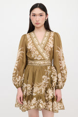 Zimmermann Floral Anneke Mini Wrap Dress