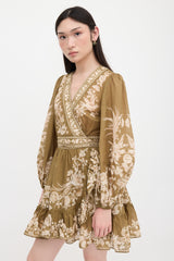 Zimmermann Floral Anneke Mini Wrap Dress