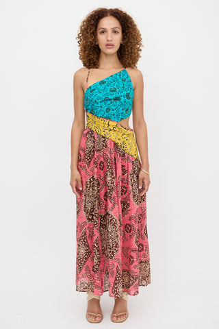 Zimmermann Floral Colour Block Lulu Dress