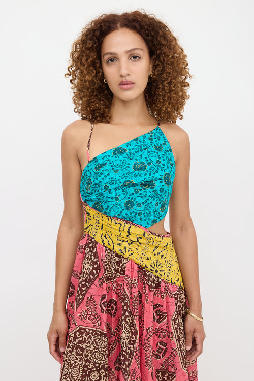 Zimmermann Floral Colour Block Lulu Dress