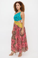 Zimmermann Floral Colour Block Lulu Dress