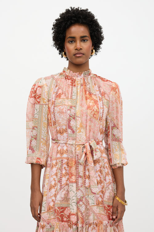Zimmermann Floral Kaleidoscope Tubular Dress