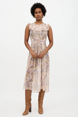 Zimmermann Floral Stranded Bib Dress