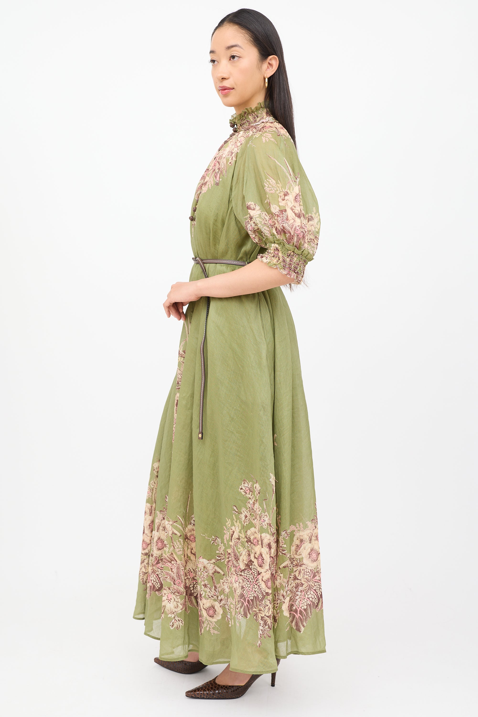 Zimmermann // Green Ottie Swing Maxi Dress VSP Consignment Zimmermann // Green Ottie Swing Maxi Dress VSP Consignment