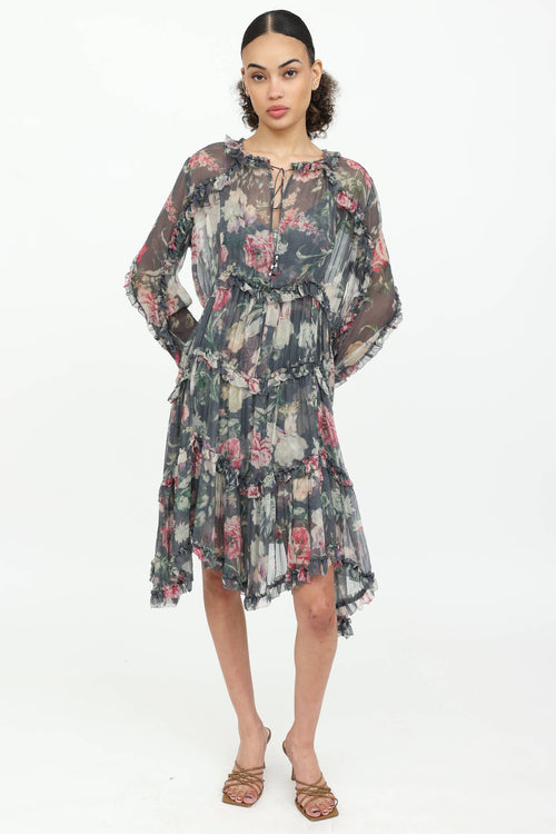 Zimmermann Floral Tiered Dress
