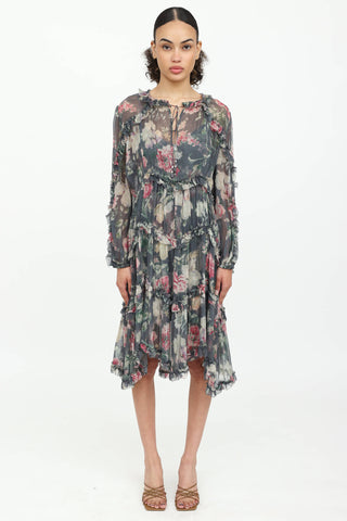Zimmermann Floral Tiered Dress