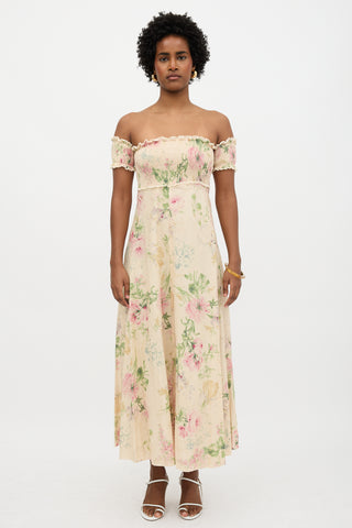 Zimmermann Iris Shirred Dress