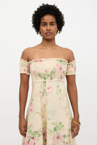 Zimmermann Iris Shirred Dress