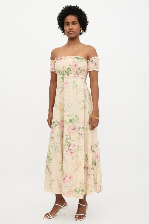 Zimmermann Iris Shirred Dress