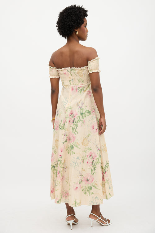 Zimmermann Iris Shirred Dress