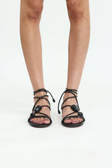 Zimmermann Leather Gleam Tie Sandals