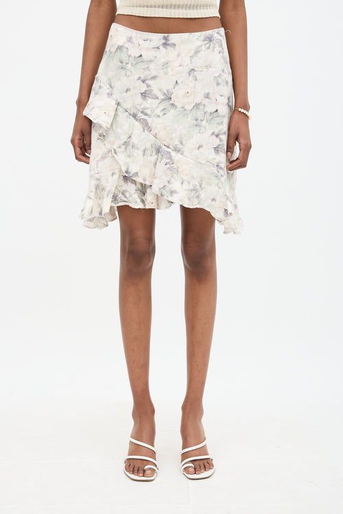 Zimmermann Linen Bowerbird Flute Skirt