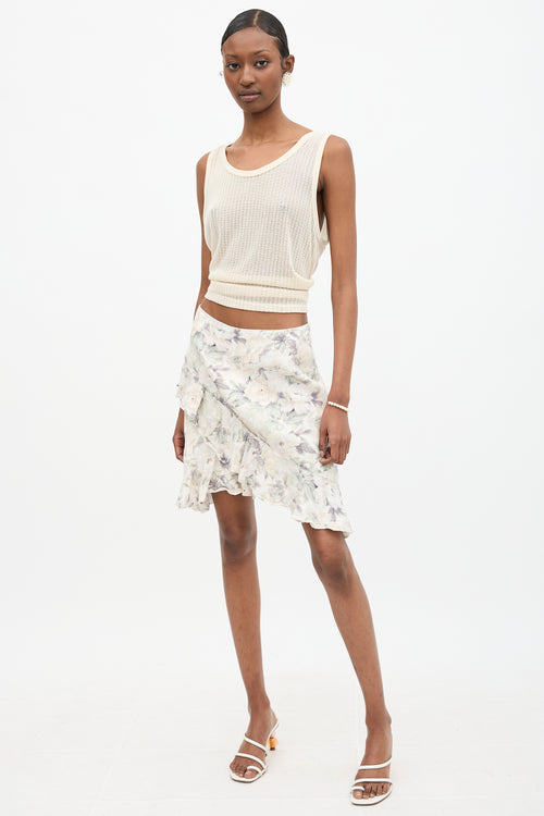 Zimmermann Linen Bowerbird Flute Skirt