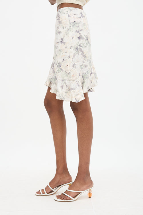 Zimmermann Linen Bowerbird Flute Skirt