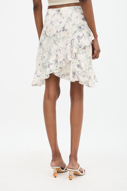 Zimmermann Linen Bowerbird Flute Skirt