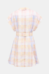 Zimmermann Linen Check Belted Dress