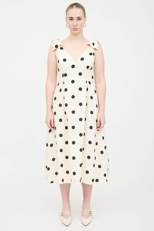 Zimmermann Linen Crush Polka Dot Dress