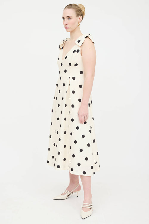 Zimmermann Linen Crush Polka Dot Dress