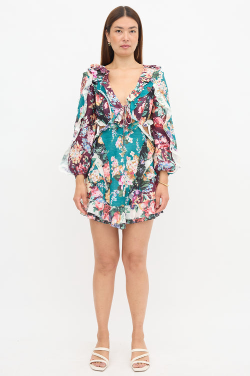 Zimmermann Linen Floral Allia Dress