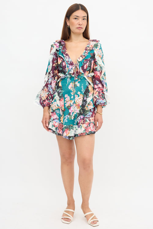 Zimmermann Linen Floral Allia Dress