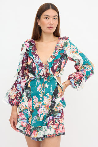 Zimmermann Linen Floral Allia Dress
