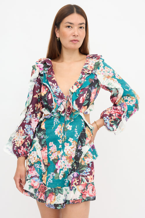 Zimmermann Linen Floral Allia Dress