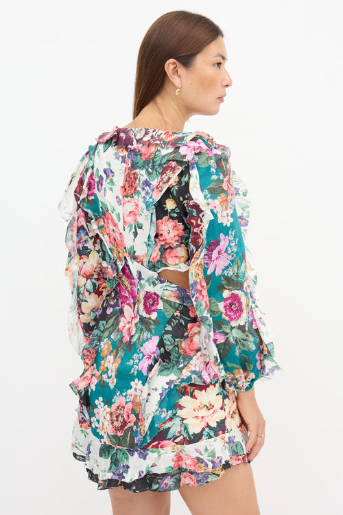 Zimmermann Linen Floral Allia Dress