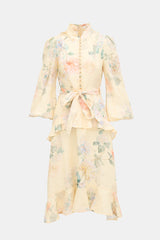 Zimmermann Linen Floral Illuminate Dress