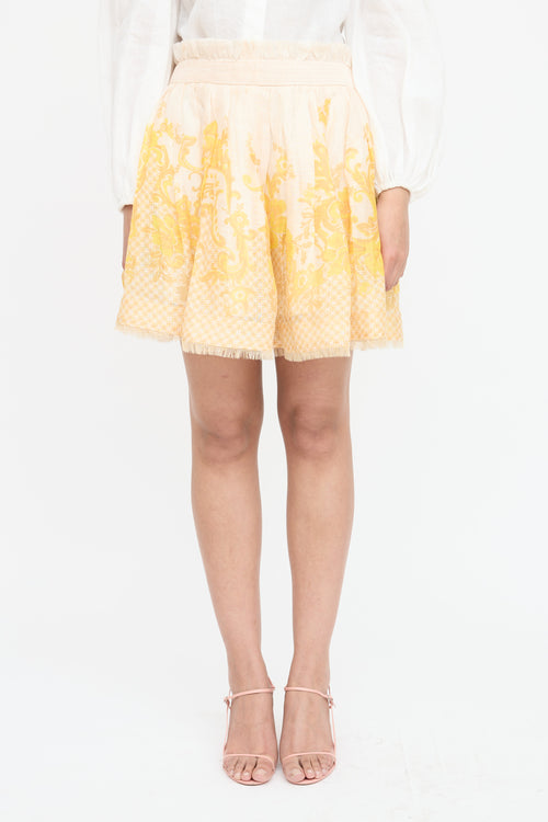 Zimmermann Floral Pleated Skirt
