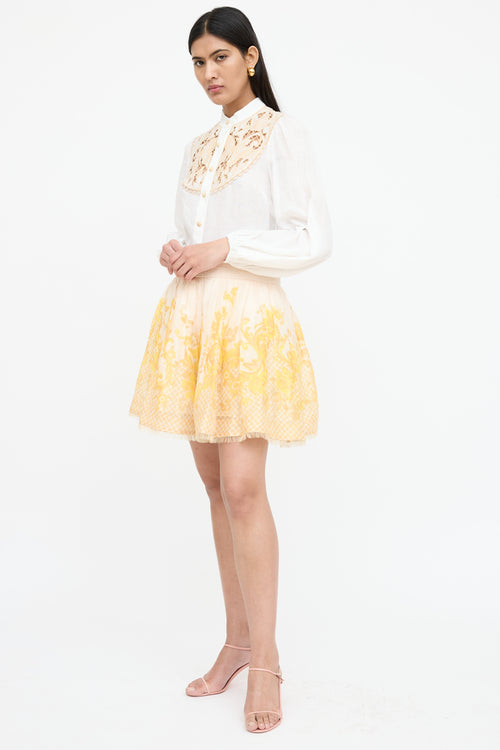 Zimmermann Floral Pleated Skirt