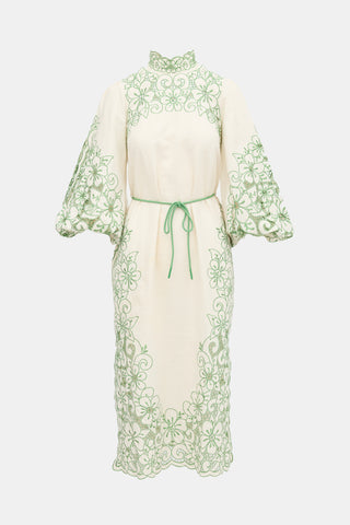 Zimmermann Linen Floral Teddy Dress