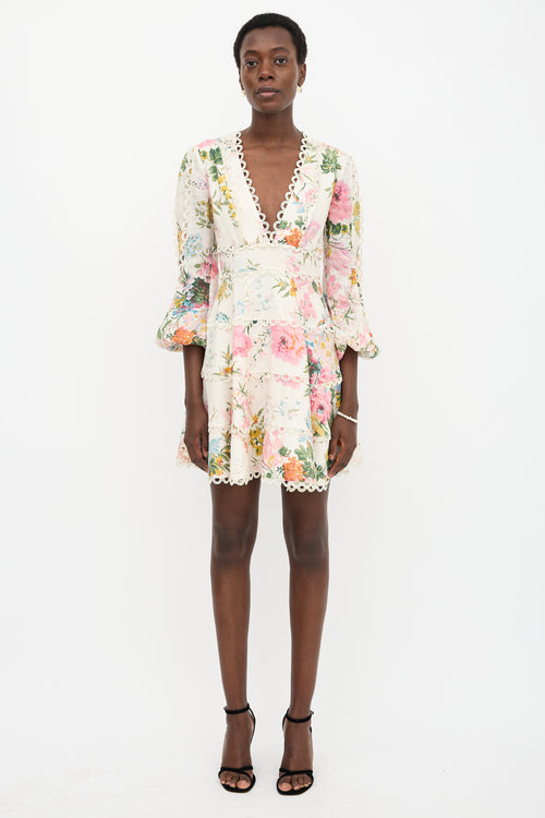 Zimmermann Linen Heathers Flounce Dress