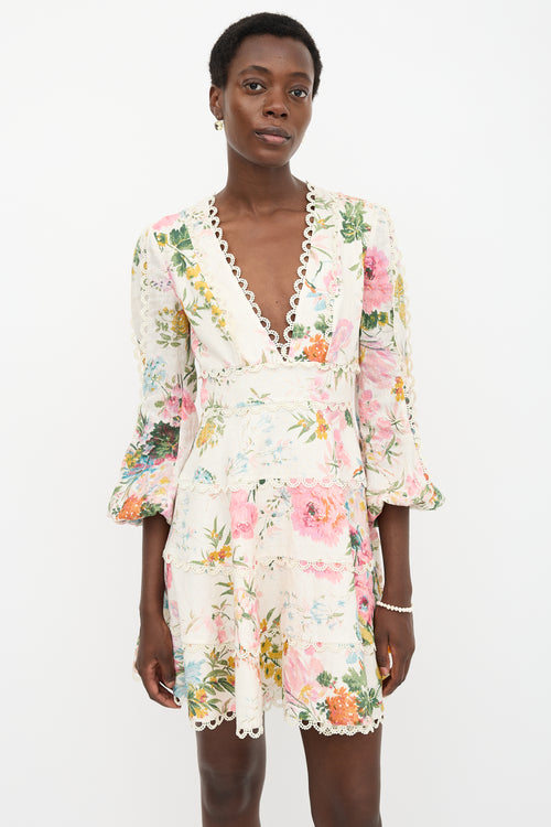 Zimmermann Linen Heathers Flounce Dress