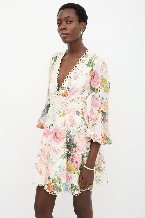 Zimmermann Linen Heathers Flounce Dress
