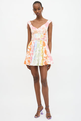 Zimmermann Linen Postcard Spliced Dress