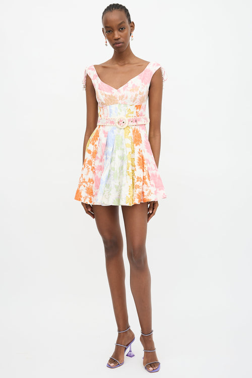 Zimmermann Linen Postcard Spliced Dress