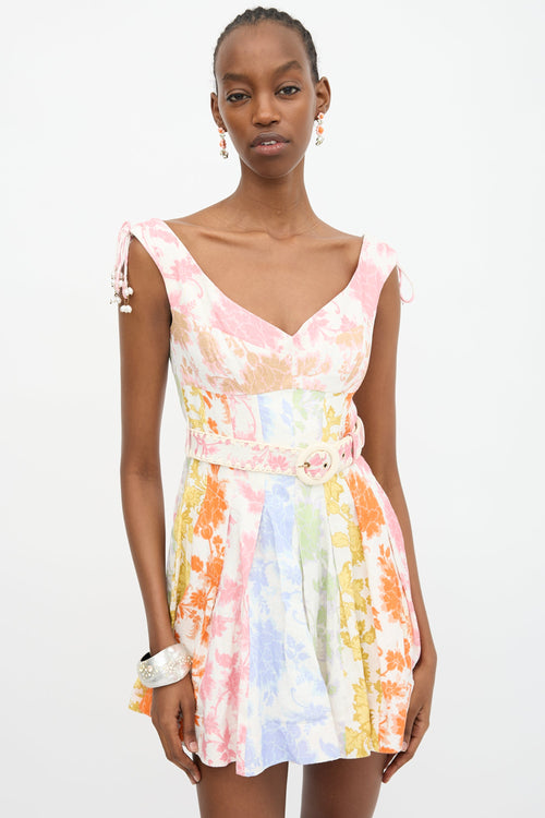 Zimmermann Linen Postcard Spliced Dress